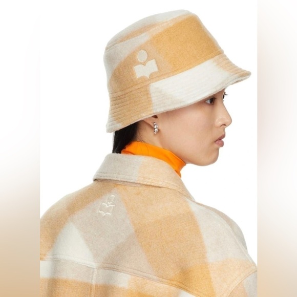 Isabel Marrant Wool Bucket Hat Haley Tan Cream Size M - Picture 11 of 12
